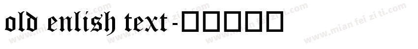 old enlish text字体转换